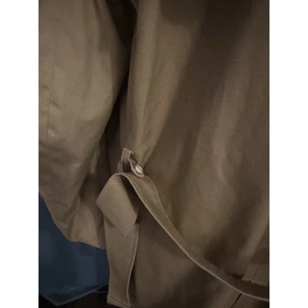 Vintage Men’s Large Trench Coat Double Breasted No Lining Size 42R - Picture 9 of 11